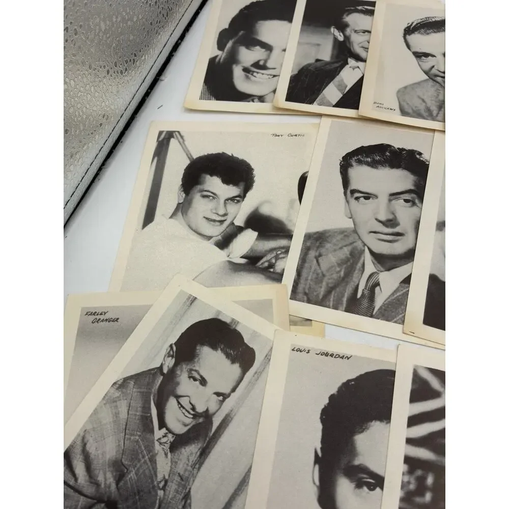 Vintage Hollywood Leading Men Arcade Card Lot – 37 Golden Age Movie Stars